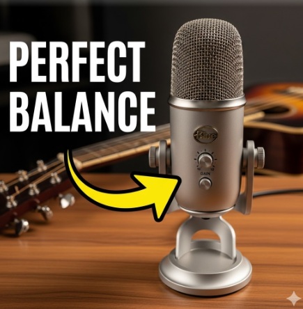Blue Yeti Professional Multi-Pattern USB Microphone for a vocal and electric guitar recording field test